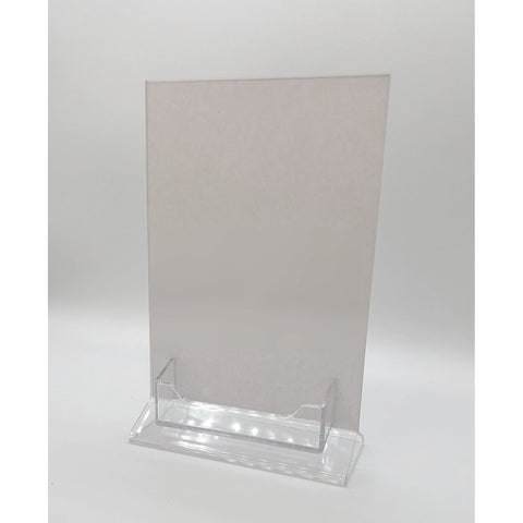 Top Load 5 x 7 Sign Holder with Business Card Holder