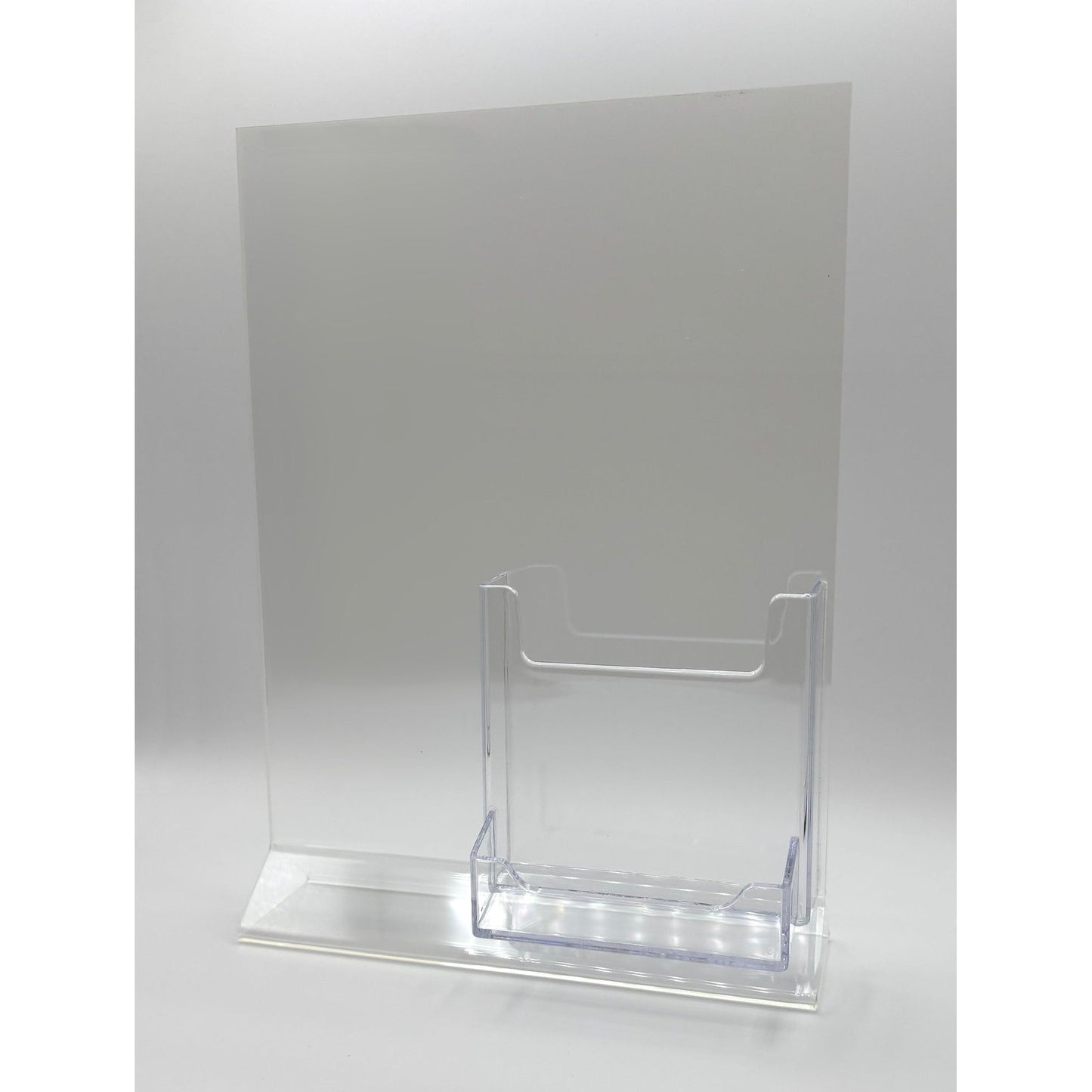 Top Load 8 x 10 Sign Holder with Brochure and Business Card Holder