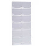 Clear Acrylic 12-Pocket Wall-Mount Business Card Holder