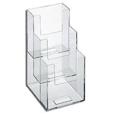 Clear 3-Tier 4" x 9" Tri-Fold Brochure Holder