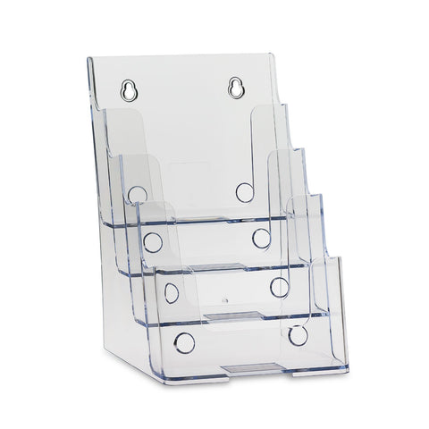 Clear 4-Tier 6 x 9 Bi-Fold Brochure Holder