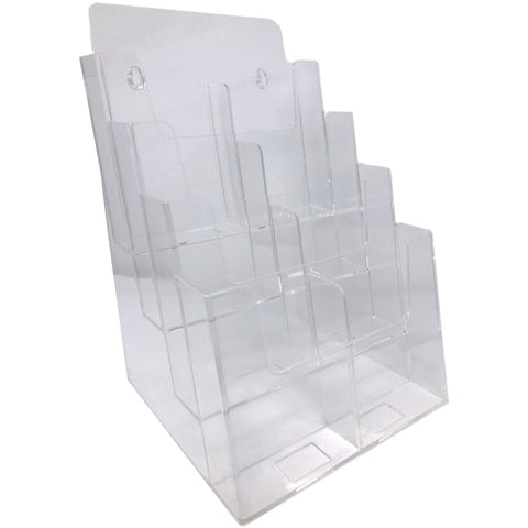 Clear 4-Tier 8.5" x 11" Tri-Fold Brochure Holder