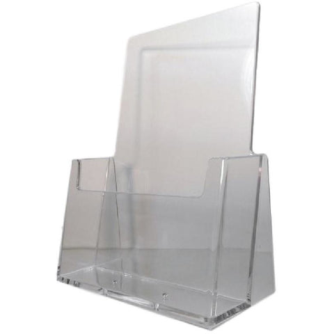 Clear 5.5" x 8.5" Bi-Fold Countertop Brochure Holder