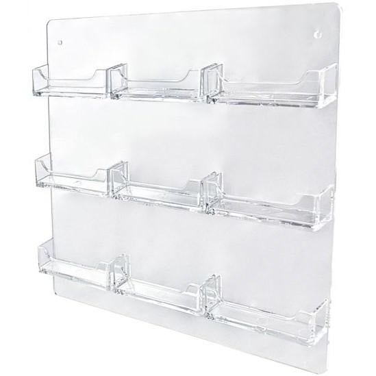 Dazzling Displays Clear Acrylic 9-Pocket Wall Mount Business Card Holder (1) Dazzling Displays Clear Acrylic 9-Pocket Wall Mount Business Card Holder (1)