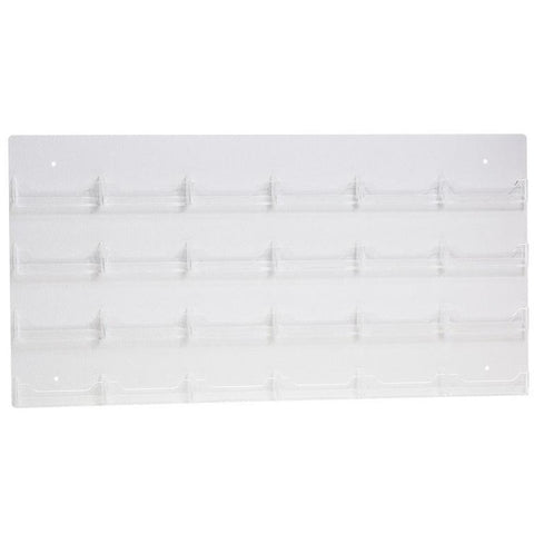 Clear Acrylic 24-Pocket Wall-Mount Business Card Holder