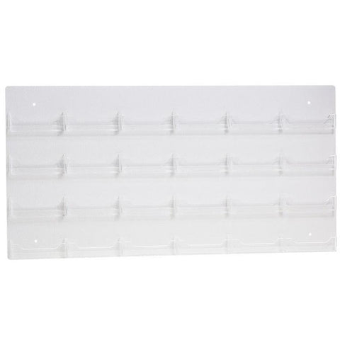 Clear Acrylic 24-Pocket Wall-Mount Business Card Holder