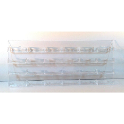 Clear Acrylic 24-Pocket Wall-Mount Business Card Holder