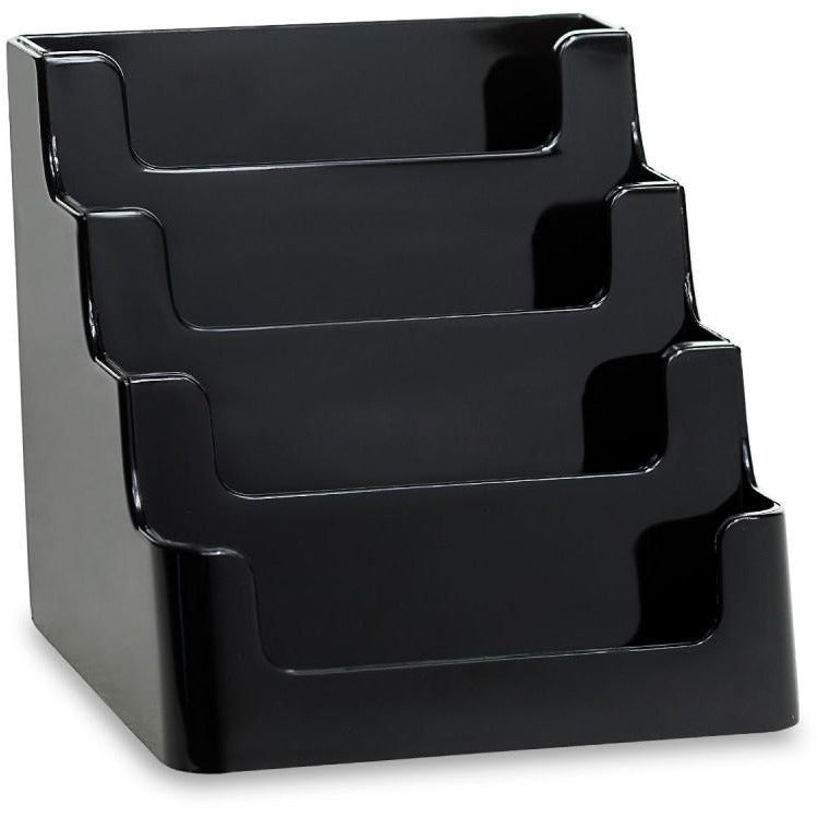 Black Acrylic 4Pocket Countertop Business Card Holder
