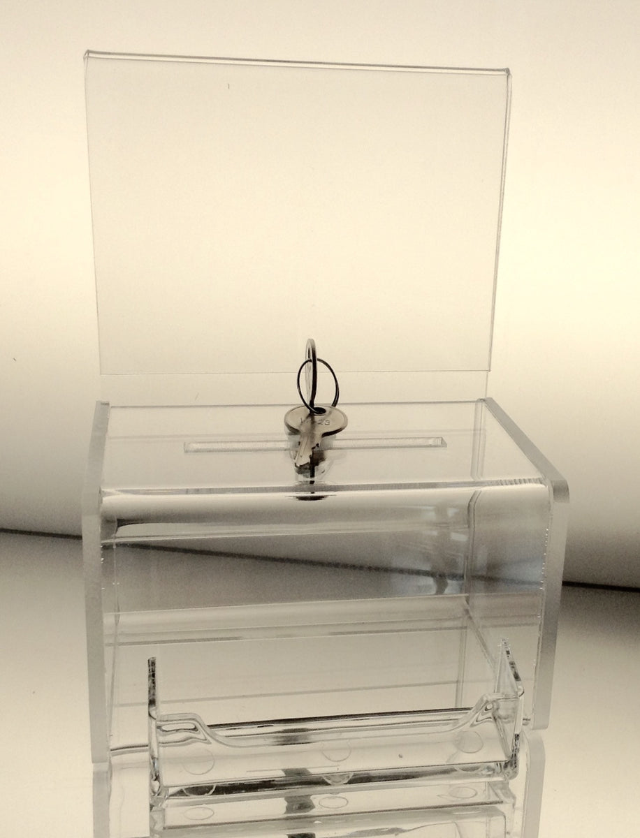 Acrylic Donation Boxes with Locks Acrylic Donation Boxes