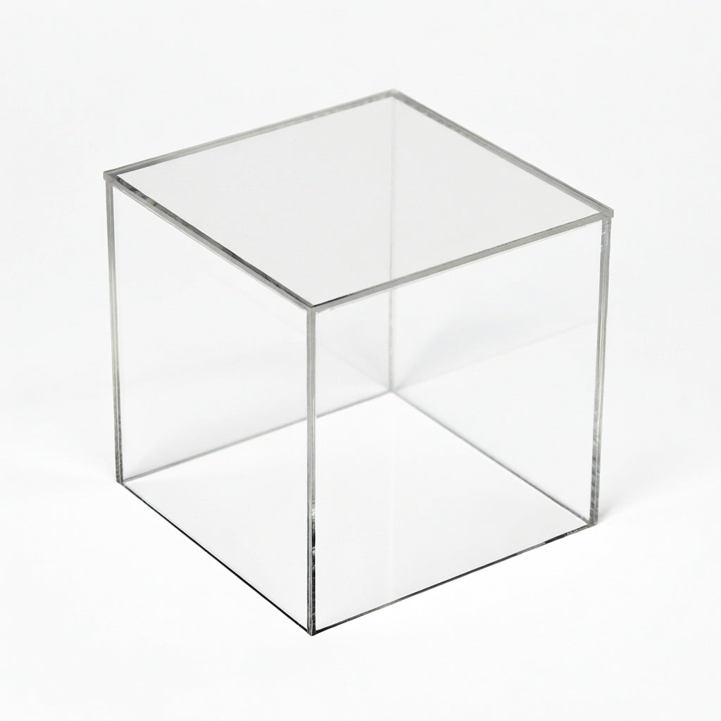 3/16" Thick Clear Acrylic 5 Sided Square Cubes