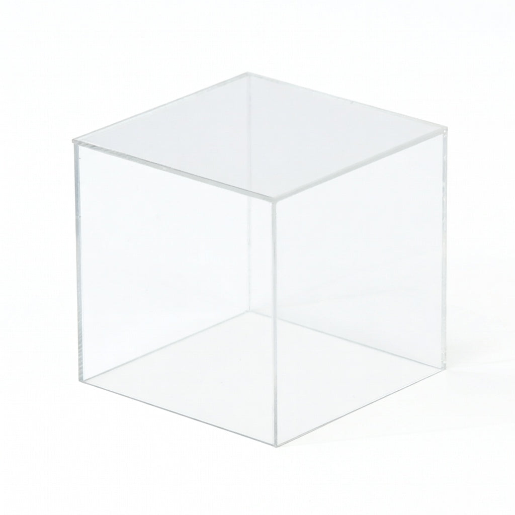 1/8" Thick Clear Acrylic 5 Sided Square Cubes