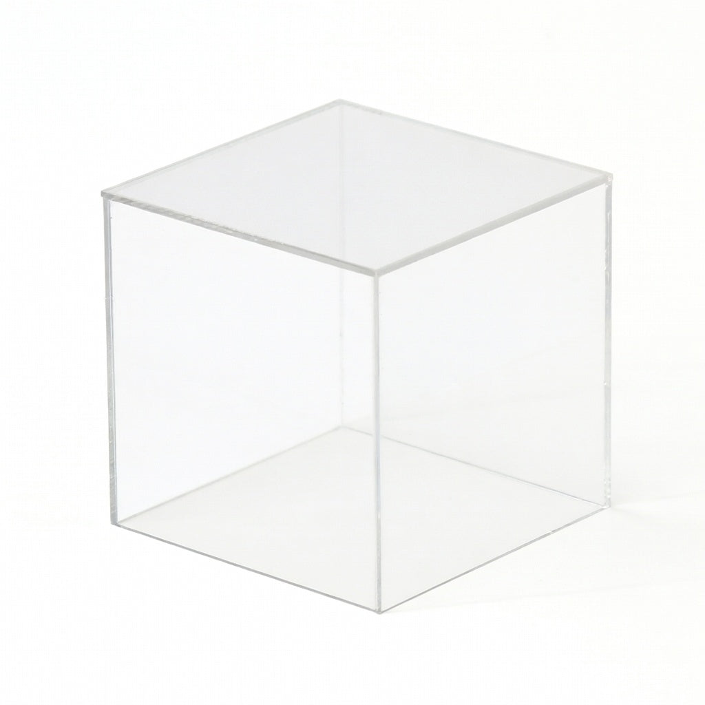 3/16" Thick Clear Acrylic 5 Sided Square Cubes