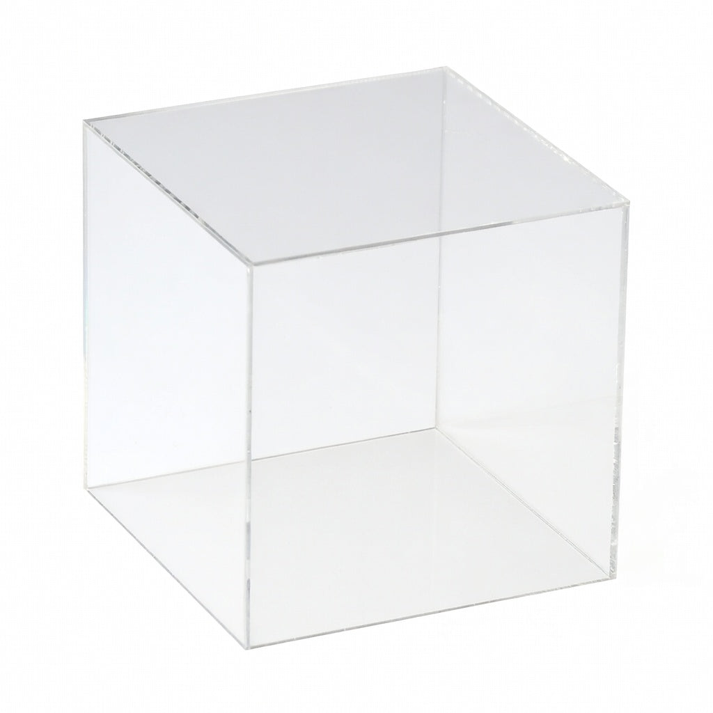 1/8" Thick Clear Acrylic 5 Sided Square Cubes