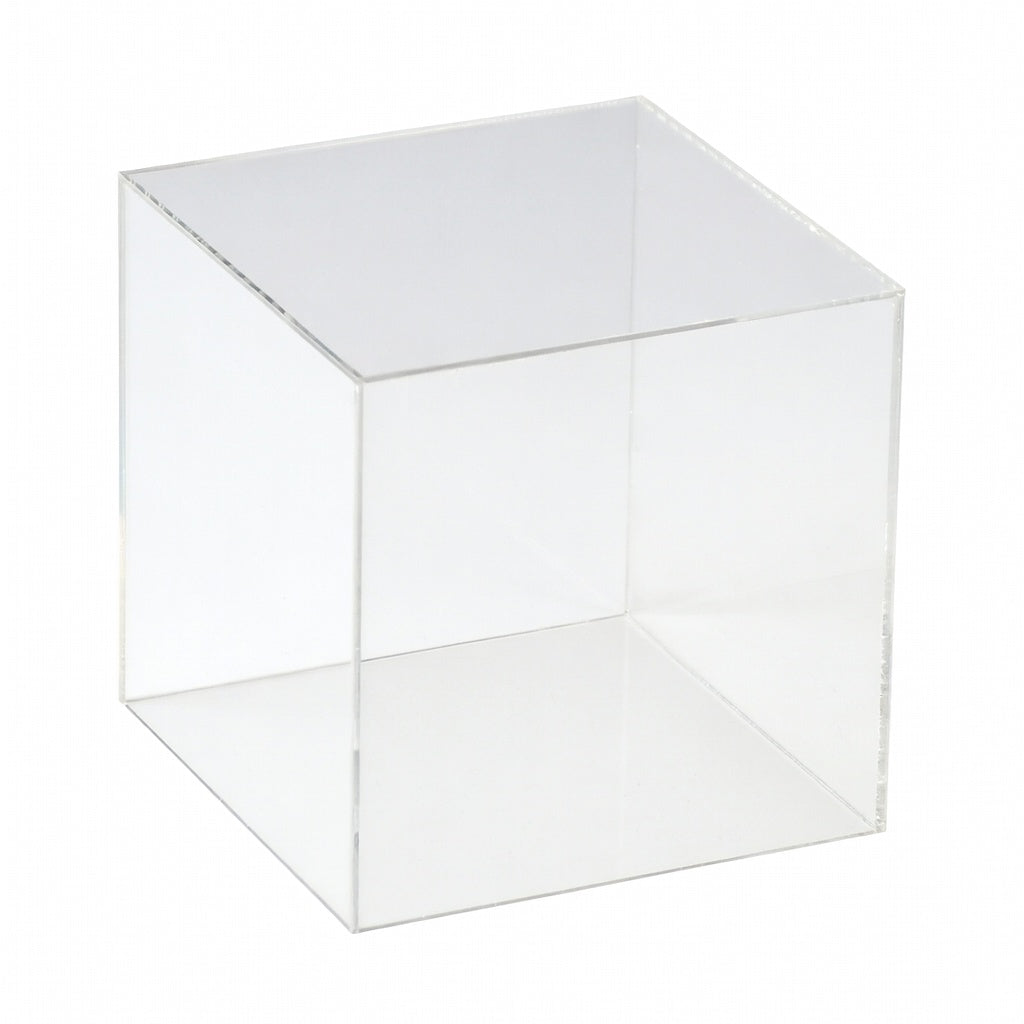 1/8" Thick Clear Acrylic 5 Sided Square Cubes