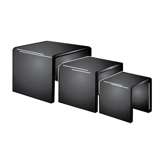 Black Square Acrylic Riser Displays