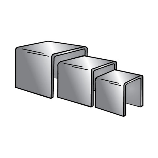 Mirrored Square Acrylic Riser Displays