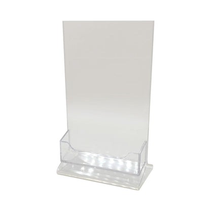 Top Load 4 x 6 Sign Holder with Business Card Holder