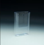 Clear Wall Mount Brochure Holder for 4 x 9 Tri-Fold Brochures with Rounded Corners