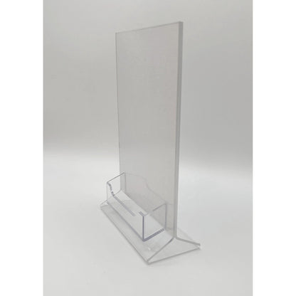 Top Load 5 x 7 Sign Holder with Business Card Holder