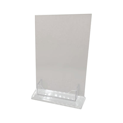 Top Load 5 x 7 Sign Holder with Business Card Holder