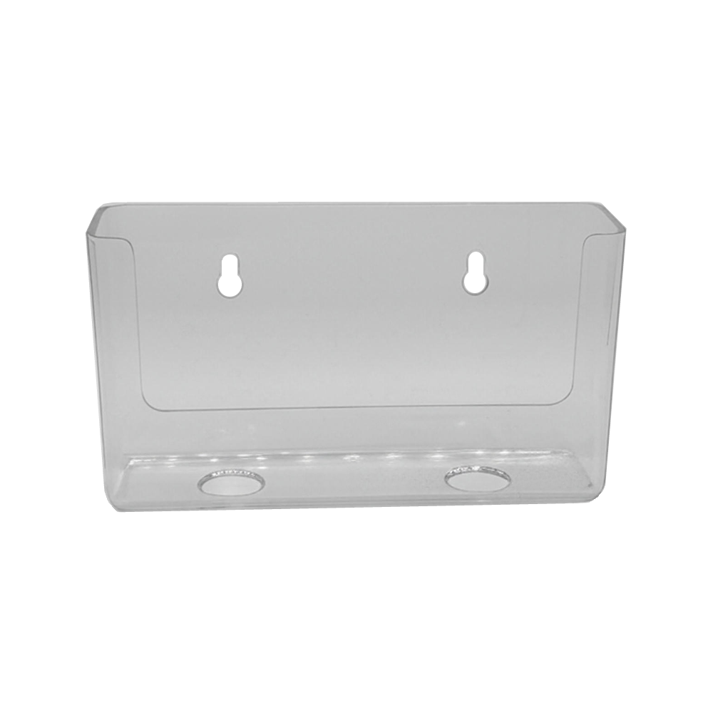Clear Wall Mount Brochure Holder for 6 x 8.5 Half-Page Brochures