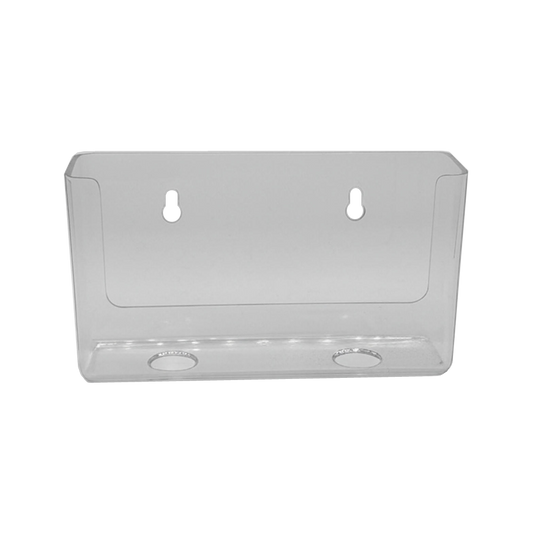 Clear Wall Mount Brochure Holder for 6 x 8.5 Half-Page Brochures