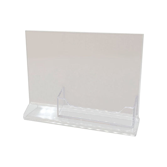 Top Load 6 x 4 Sign Holder with Business Card Holder