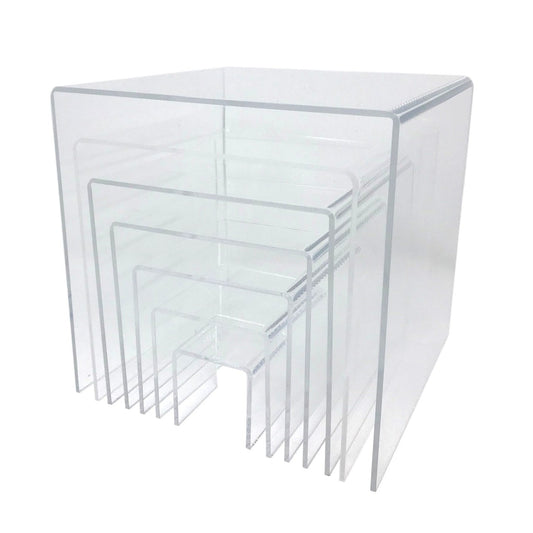 1/8-Inch Thick Square Acrylic Riser Displays
