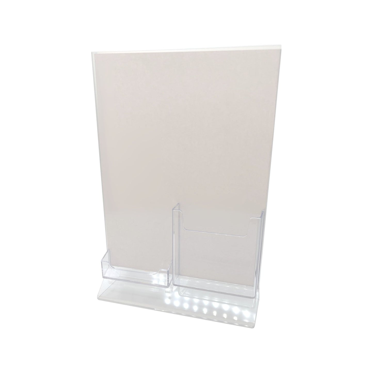 Top Load 8.5 x 11 Sign Holder with Brochure and Business Card Holder