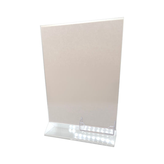 Top Load 8.5 x 11 Sign Holder with Business Card Holder
