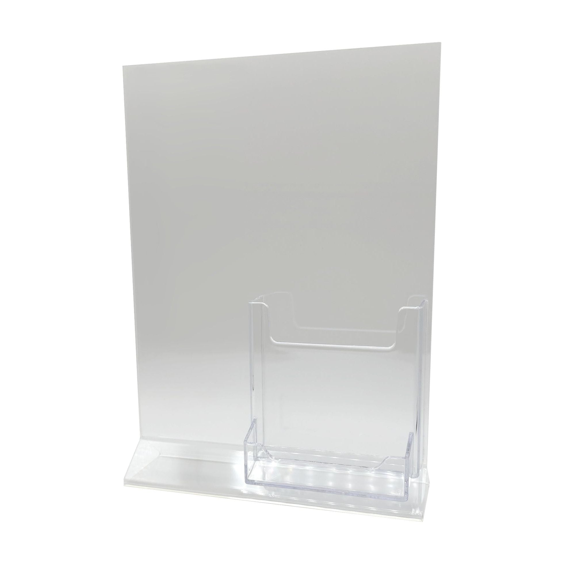 Top Load 8 x 10 Sign Holder with Brochure and Business Card Holder ...