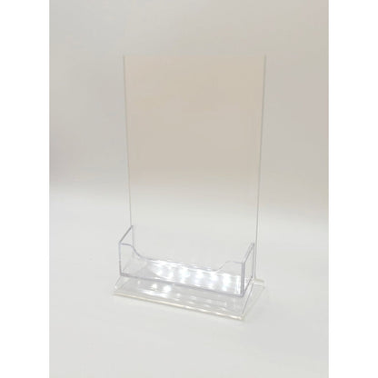 Top Load 4 x 6 Sign Holder with Business Card Holder