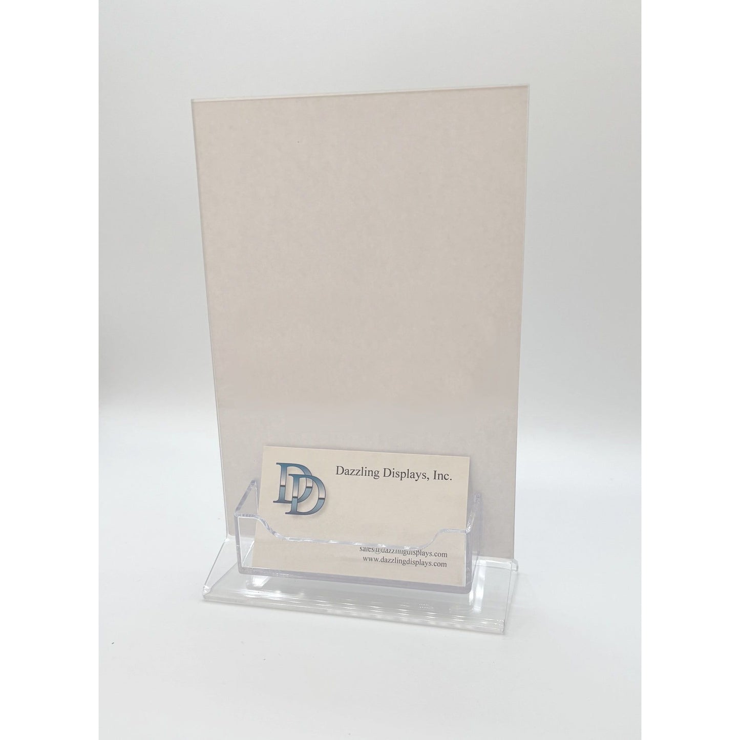 Top Load 5 x 7 Sign Holder with Business Card Holder