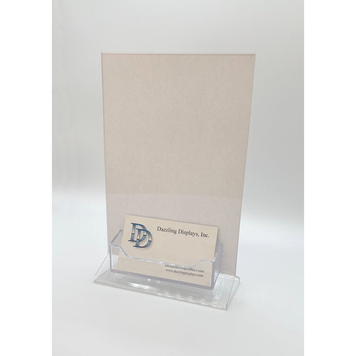 Top Load 5 x 7 Sign Holder with Business Card Holder
