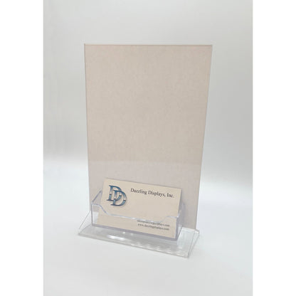 Top Load 5 x 7 Sign Holder with Business Card Holder