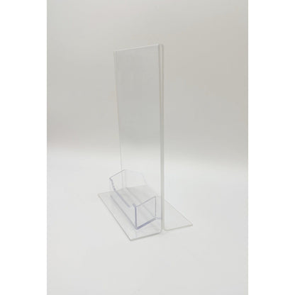 Bottom Load 5 x 7 Sign Holder with Business Card Holder