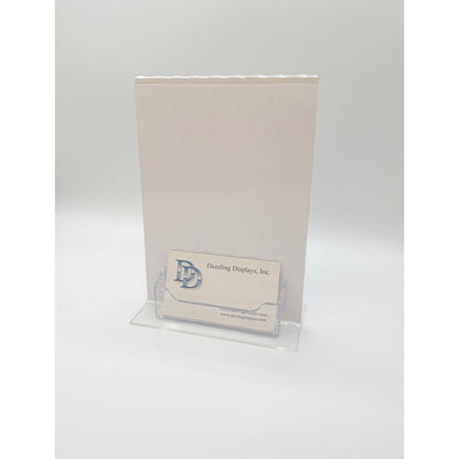 Bottom Load 5 x 7 Sign Holder with Business Card Holder