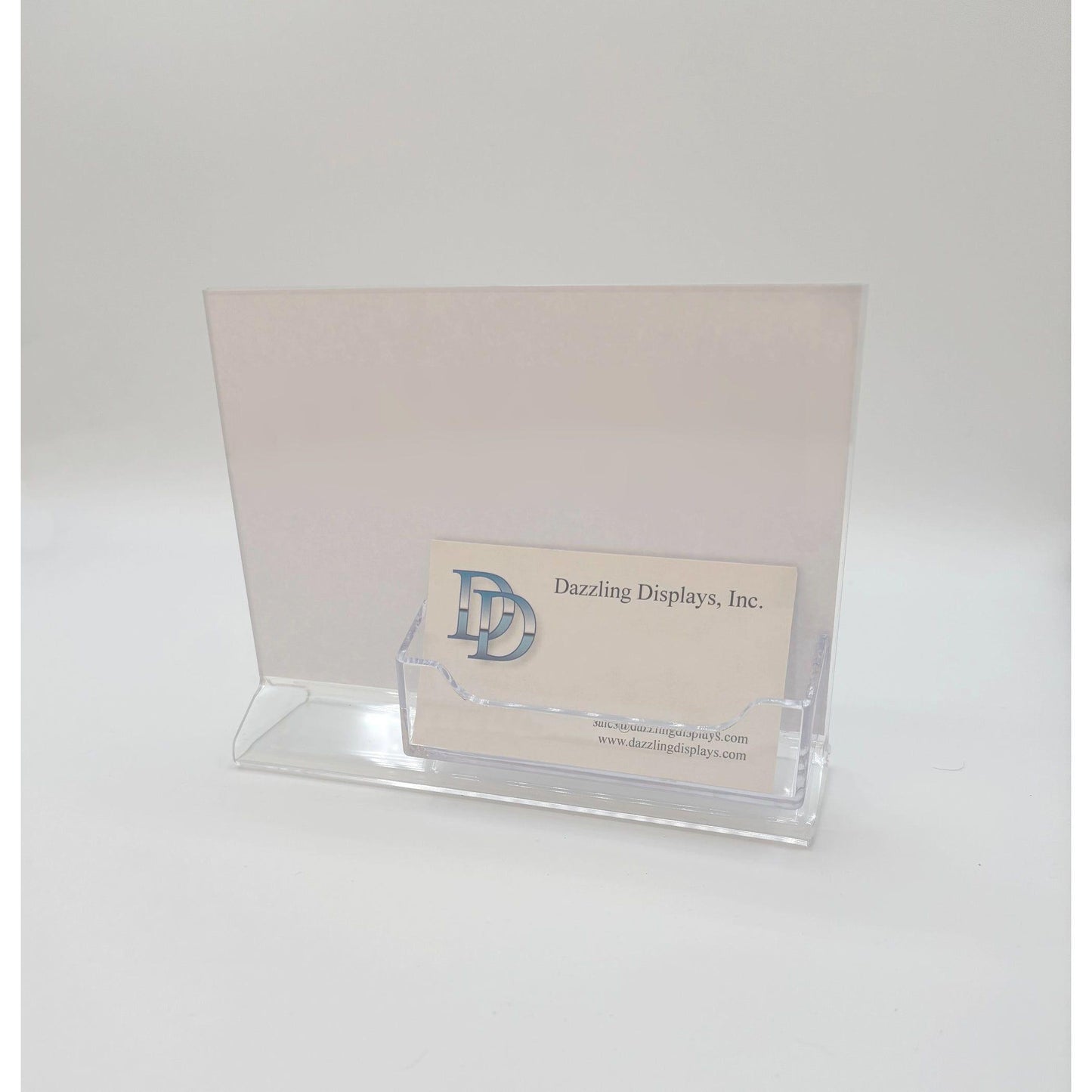 Top Load 6 x 4 Sign Holder with Business Card Holder