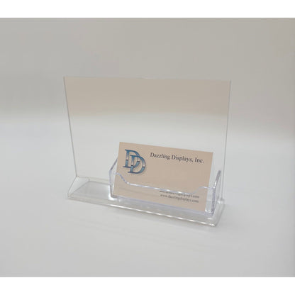 Top Load 6 x 4 Sign Holder with Business Card Holder