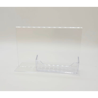Bottom Load 6 x 4 Sign Holder with Business Card Holder