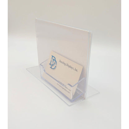 Bottom Load 6 x 4 Sign Holder with Business Card Holder