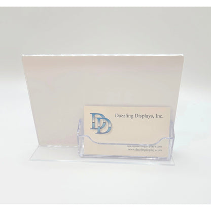 Bottom Load 6 x 4 Sign Holder with Business Card Holder