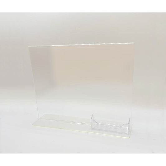 Bottom Load 11 x 8.5 Sign Holder with Business Card Holder