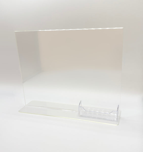Top Load 11 x 8.5 Sign Holder with Business Card Holder
