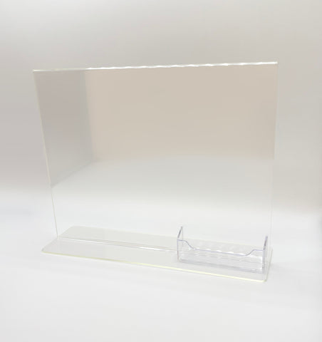 Top Load 11 x 8.5 Sign Holder with Business Card Holder