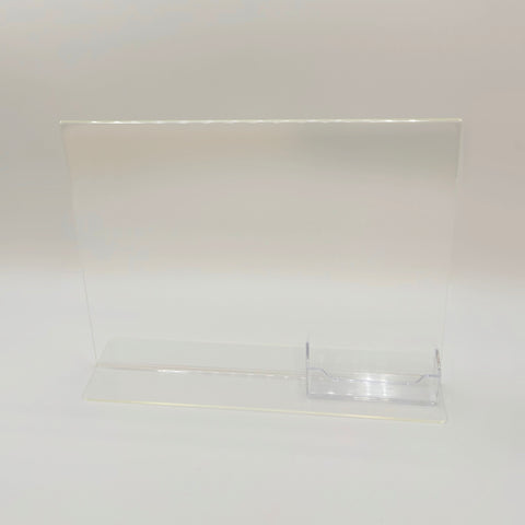 Bottom Load 11 x 8.5 Sign Holder with Business Card Holder