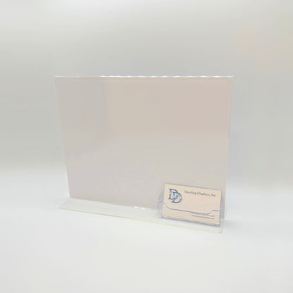 Bottom Load 11 x 8.5 Sign Holder with Business Card Holder