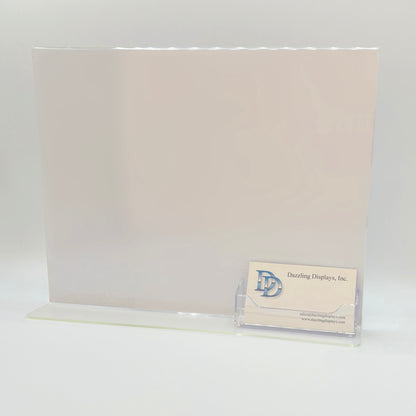 Bottom Load 11 x 8.5 Sign Holder with Business Card Holder