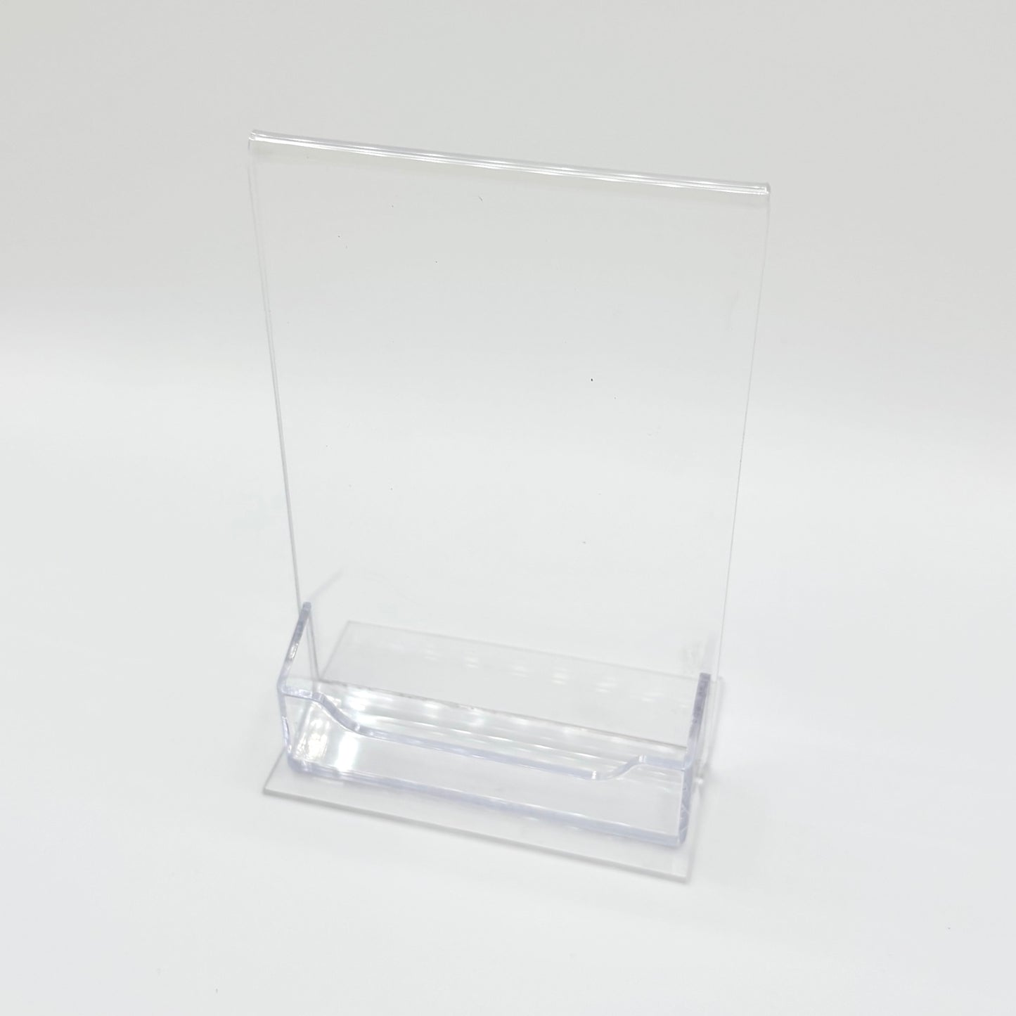 Bottom Load 4 x 6 Sign Holder with Business Card Holder