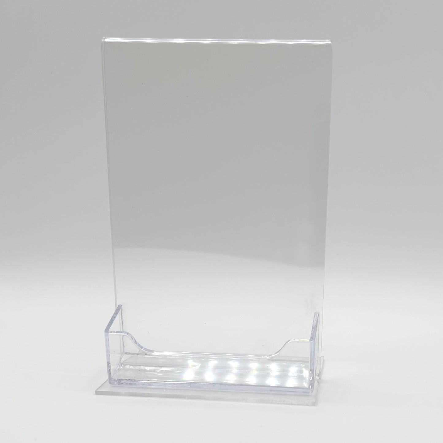 Bottom Load 4 x 6 Sign Holder with Business Card Holder